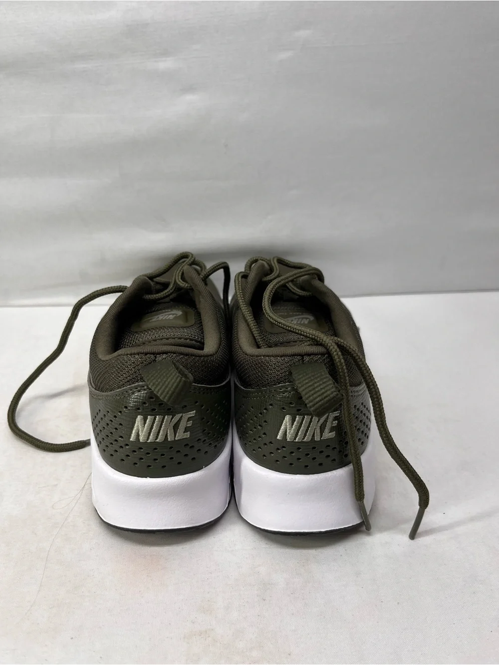 Nike Women’s Olive Green and White Athletic Sneakers